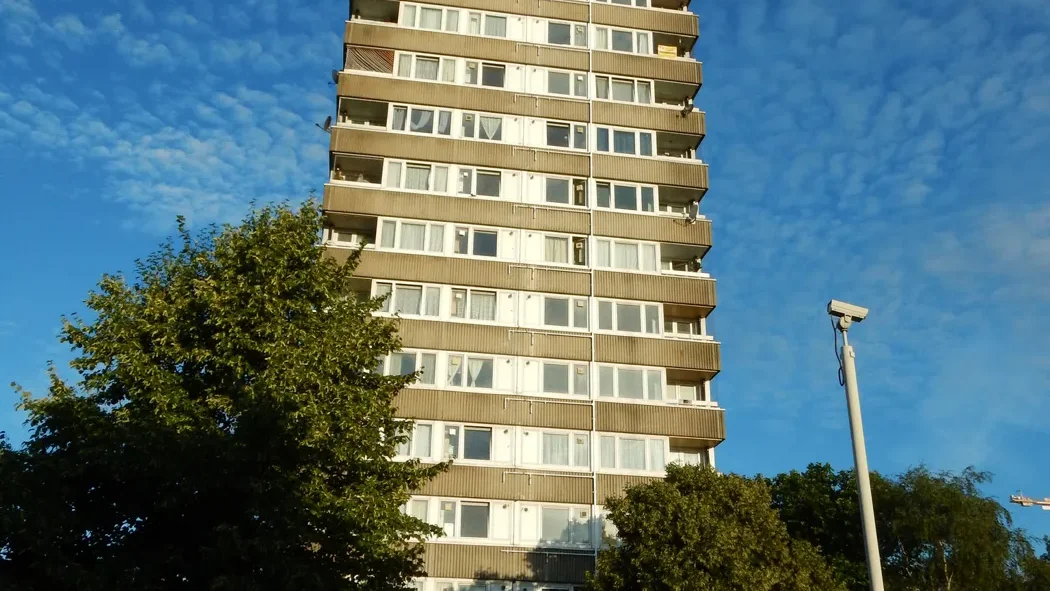 Childerley House on the Cambridge Road Estate in Norbiton, which is being redeveloped. The picture does not show the estate as it is today.